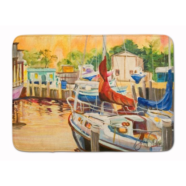 Carolines Treasures Sunset Bay Sailboat Machine Washable Memory Foam Mat JMK1082RUG - main